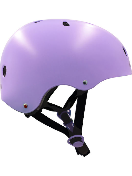 Athlopaidia Kids' Helmet for City Bike Pastel Lilac with LED Light