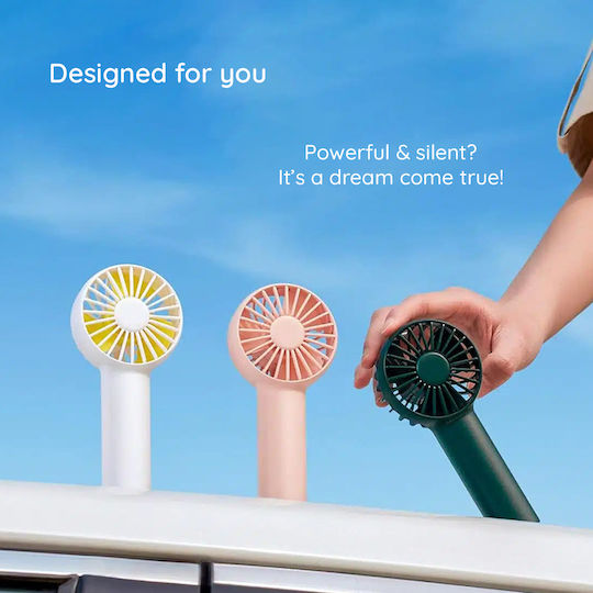 Jisulife Luxury Portable Mini Fan Life1 Fa20 Rechargeable Usb-c 3 Wind Speeds 2000mah Pink