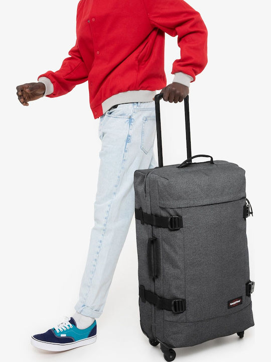 Eastpak Trans4 L Large Fabric Suitcase Dark Blue with 4 Wheels Height 75cm