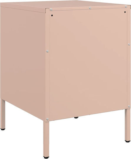Noptiere Metalice Roz 2buc 36x39x50.5cm