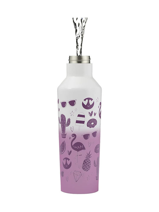 Typhoon Emoji-Colour Change Typhoon Ανοξείδωτο Παγούρι 800ml Λευκό