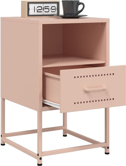 Nachttische Metall Rosa 2Stück 36x39x60.5cm