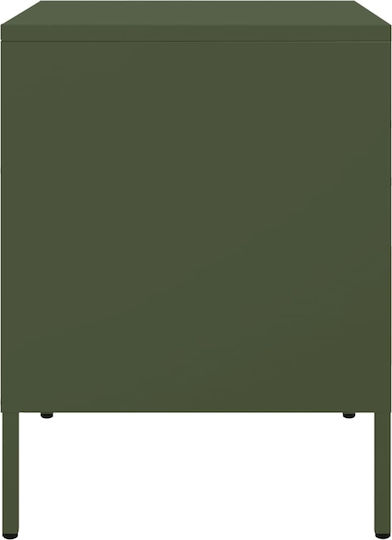 Metal Bedside Tables Green Set of 2 36x39x50.5cm