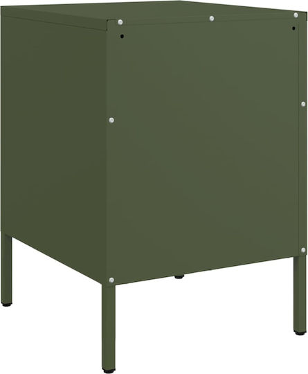 Metal Bedside Tables Green Set of 2 36x39x50.5cm
