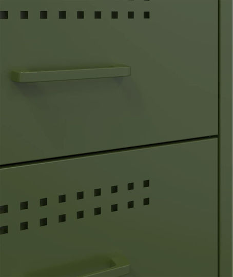 Metal Bedside Tables Green Set of 2 36x39x50.5cm