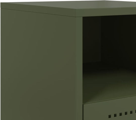Noptiere Metalice Verzi 2buc 36x39x60.5cm