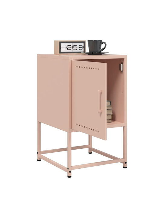 Metal Bedside Table Pink 36x39x60.5cm