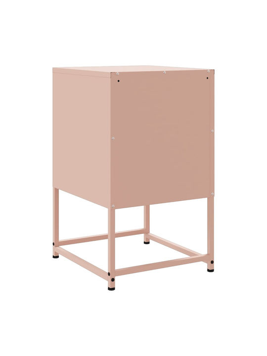 Metal Bedside Table Pink 36x39x60.5cm