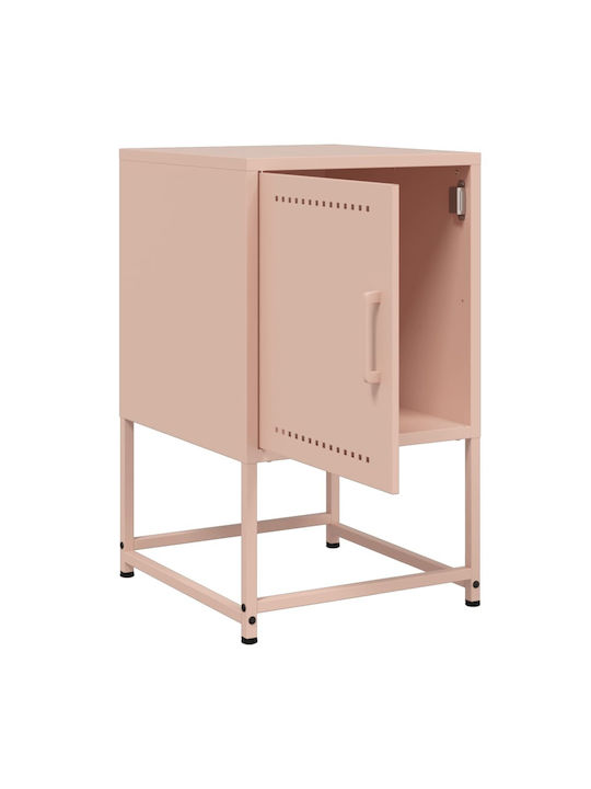 Metal Bedside Table Pink 36x39x60.5cm