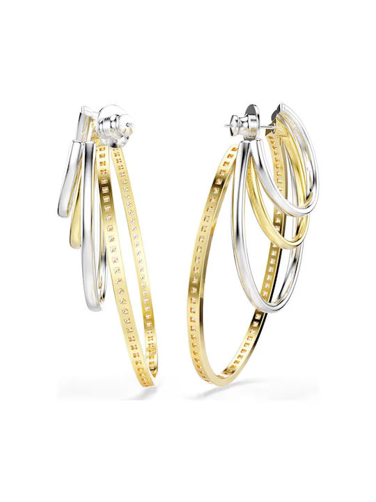 Swarovski Hyperbola Earrings Hoops with Stones