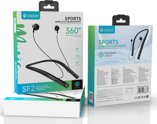 Celebrat SE2 In-ear Bluetooth Handsfree Ακουστικά Μαύρα