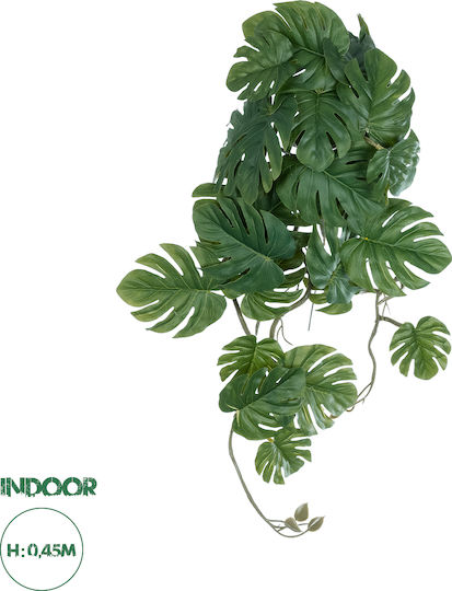 GloboStar Decorative Artificial Plant Monstera 45cm in Box GloboStar Decorative Artificial Plant Monstera 45cm in Box