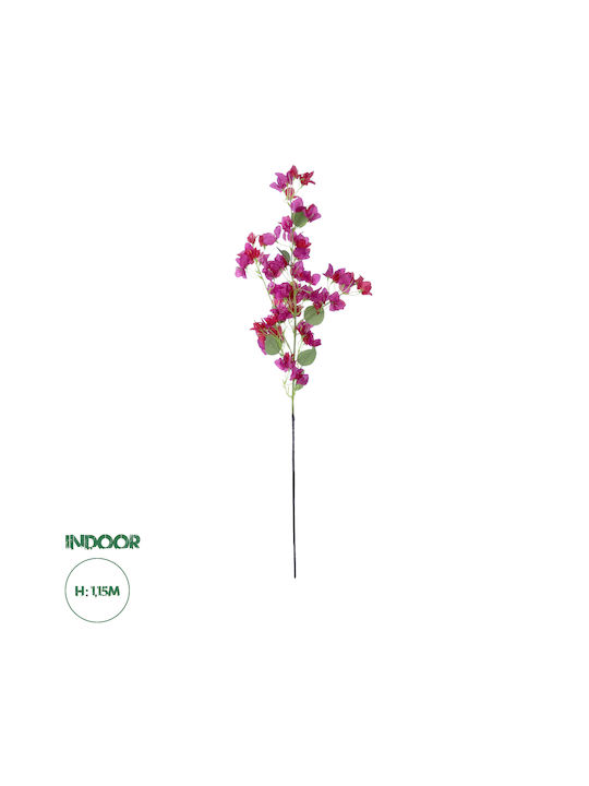 GloboStar Künstlicher Dekorativer Zweig Bougainvillea Fuchsie 115cm in Box 1Stück