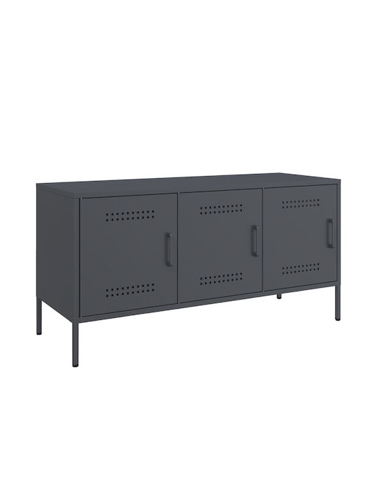 TV Stand Metal Charcoal L100.5xW39xH50.5cm