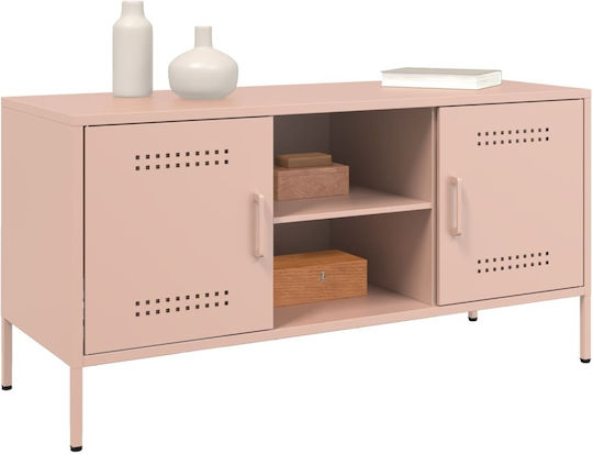 Metal TV Stand Pink M100.5xD39xH50.5cm