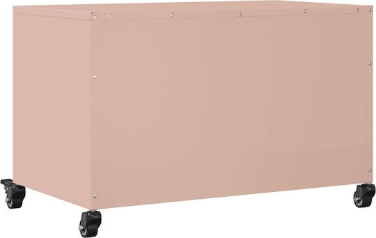 TV-Ständer Metall mit Räder Rosa M68xT39xH43,5cm