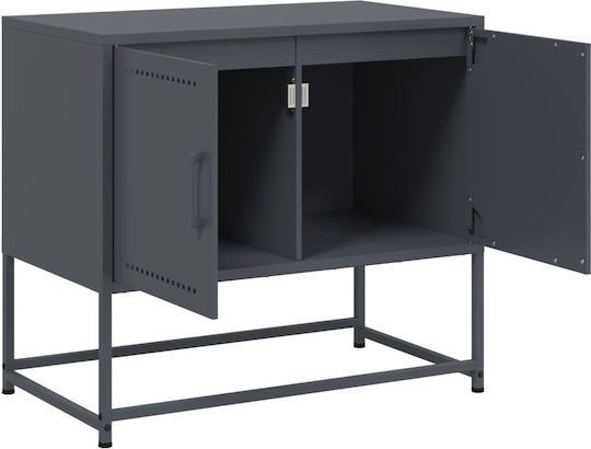 Metal TV Stand Anthracite M68.5xD39xH60.5cm