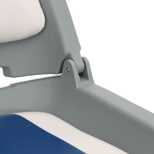 Folding Boat Seat 2 Pieces Blue White 48x51x41 cm 3284280