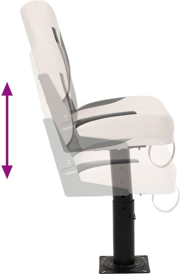 Boat Seat Set 2 Pieces Low Back Folding Straps 3284293