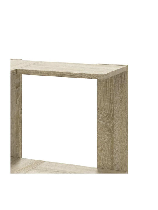 Γωνιακή Βιβλιοθήκη Καφέ 50x50x102εκ.