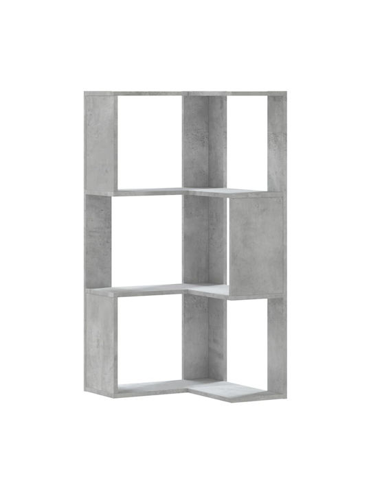 Eckbibliothek Grau 50x50x102cm