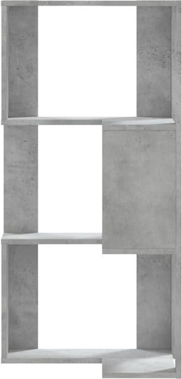 Γωνιακή Βιβλιοθήκη Γκρι 50x50x102εκ.