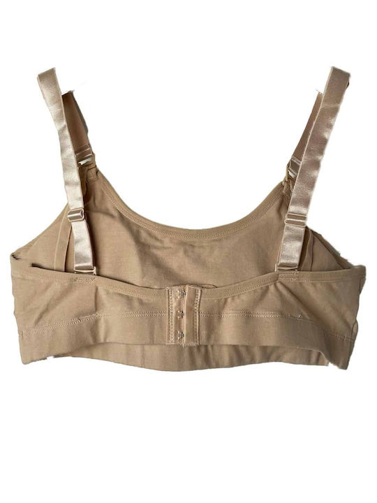 Ouno Cotton Maternity & Nursing Sports Bra with Clips Beige