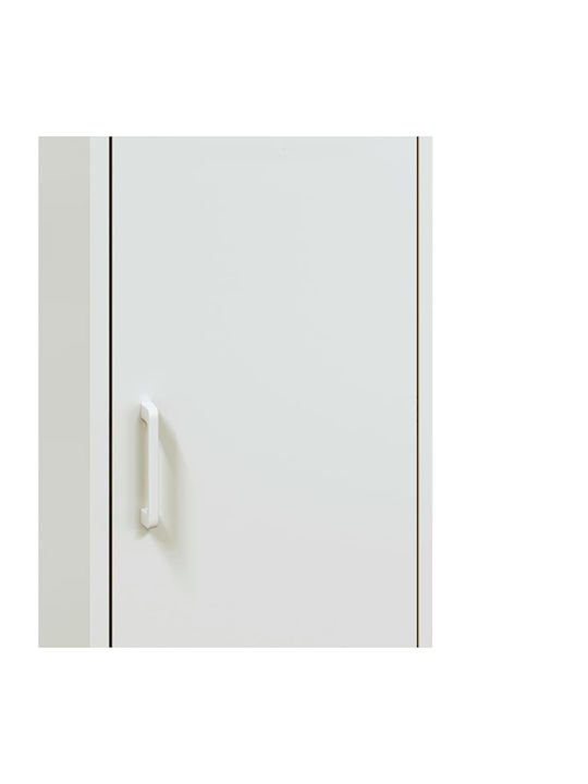 Living Room Display Cabinet Made of White Metal 36x39x113cm