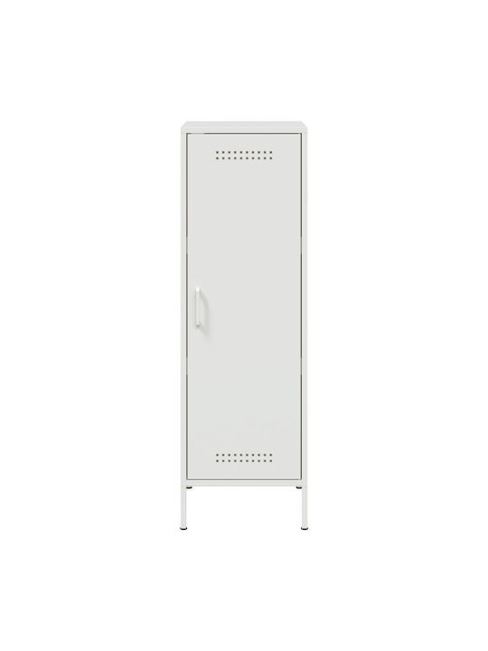 Living Room Display Cabinet Made of White Metal 36x39x113cm