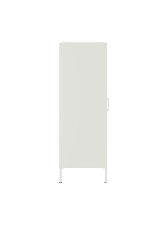 Living Room Display Cabinet Made of White Metal 36x39x113cm