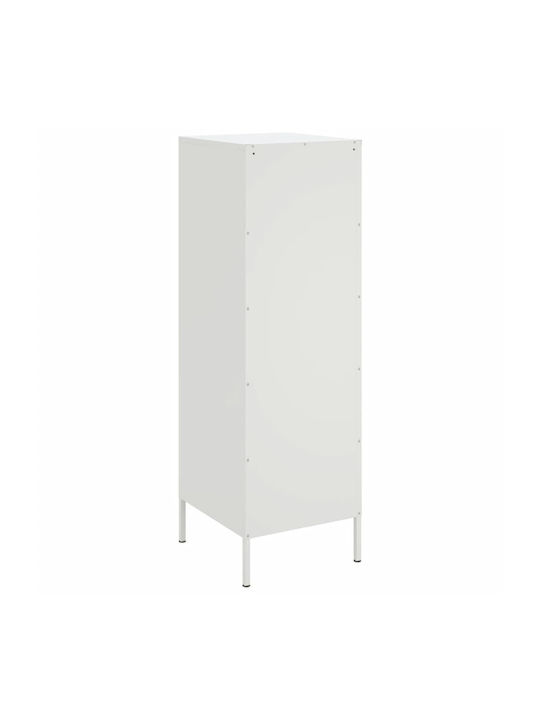 Living Room Display Cabinet Made of White Metal 36x39x113cm