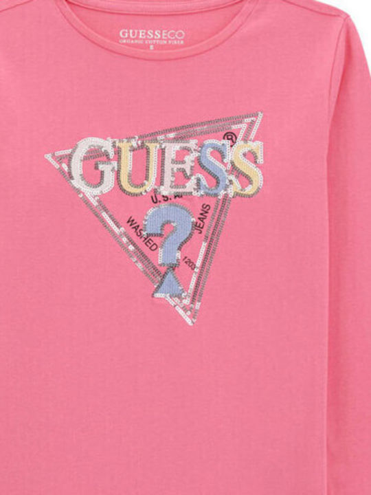 Guess Kids' Blouse Long Sleeve Pink