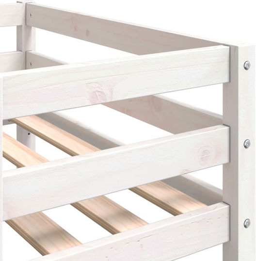 Kinderbett Klassisch Einzeln Beige für Matratze 75x190cm