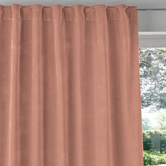 La Redoute Interieurs Κουρτίνα Παραθύρου με Τούνελ Μπεζ 135x180εκ.