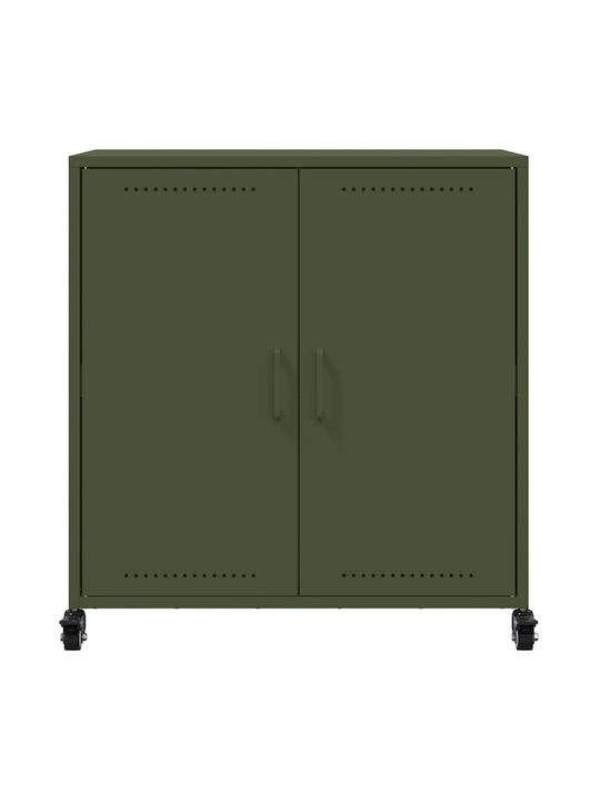 Ντουλάπι Γραφείου Μεταλλικό Πράσινο 68x39x72cm