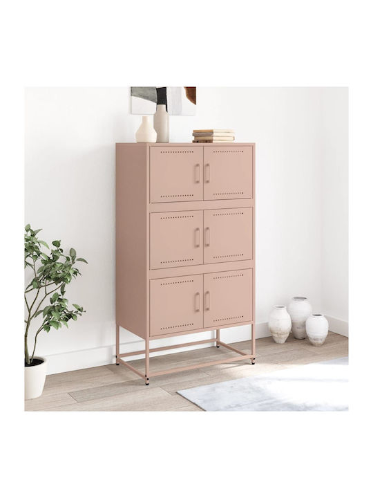 Office Storage Metal Cabinet Pink L68.5xW38.5xH123.5cm