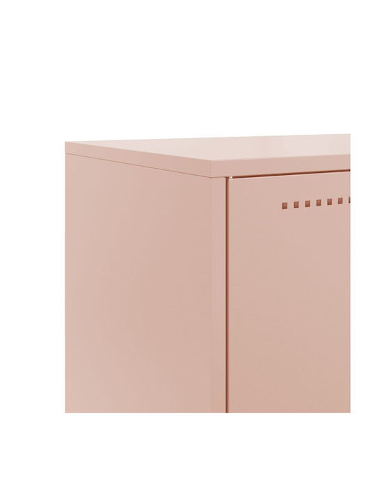 Office Storage Metal Cabinet Pink L68.5xW38.5xH123.5cm