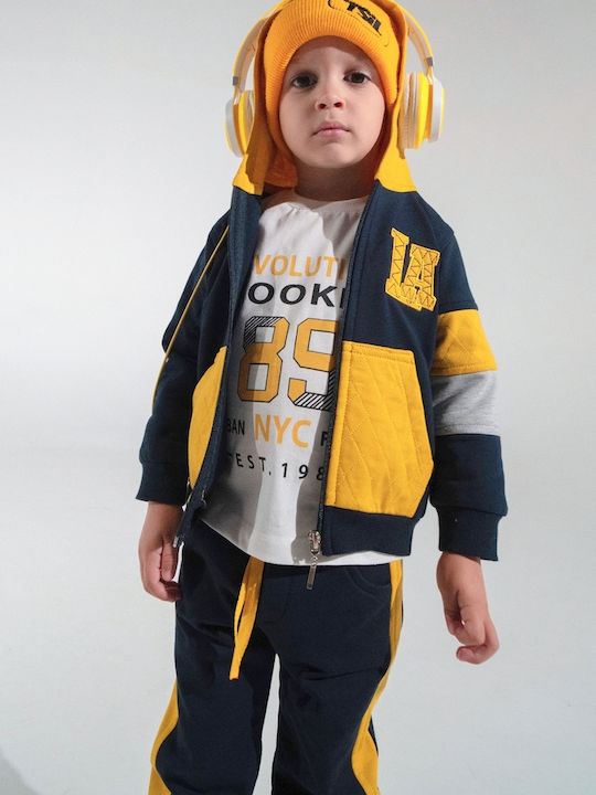 Hashtag Kids Sweatpants Set Ochre 3pcs