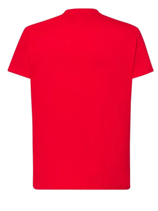 Kal-tsa Men's Athletic T-shirt Short Sleeve Red