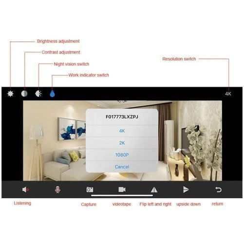 Скрита камера WiFi 8MP със Слот за Карта Памет