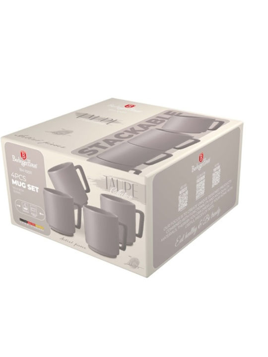 Berlinger Haus Set Căni Maro De ceramică Gri 300ml 4buc