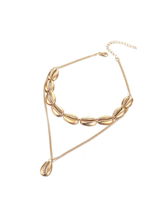 Double Shell Gold Necklace