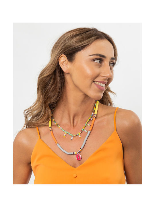 Set of 2 Necklaces Summer Multicolored Multicolored