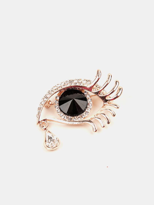 Augen Strass Pin Gold Gold
