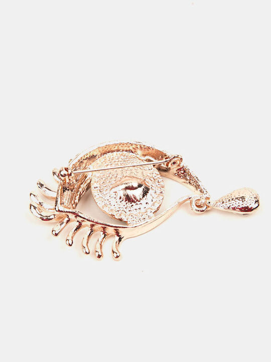 Augen Strass Pin Gold Gold