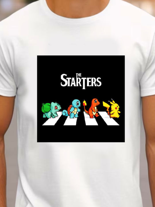 White Pokemon Starters Pikachu Original Fruit of the Loom 100% Cotton Shirt No24