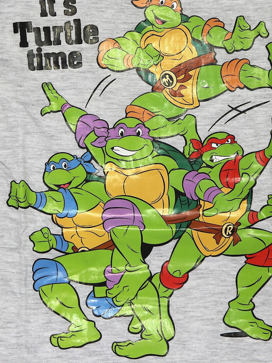 Nickelodeon Παιδική Πιτζάμα Καλοκαιρινή Βαμβακερή Grey
