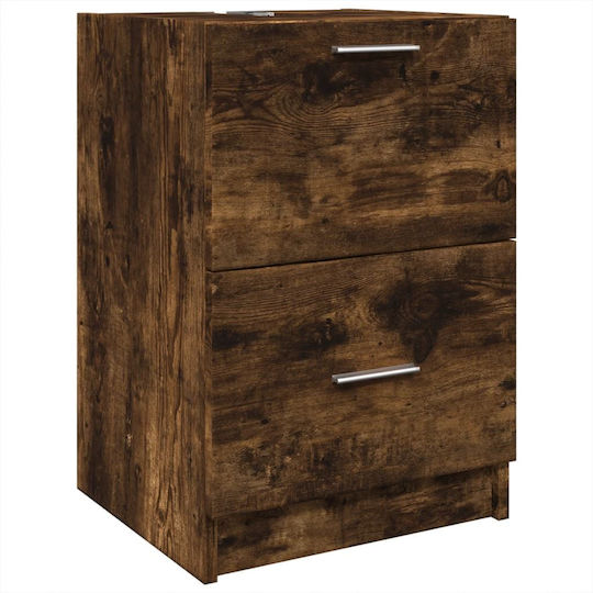 vidaXL Waschtisch mit Waschbecken L40xB37xH59cm Coffee