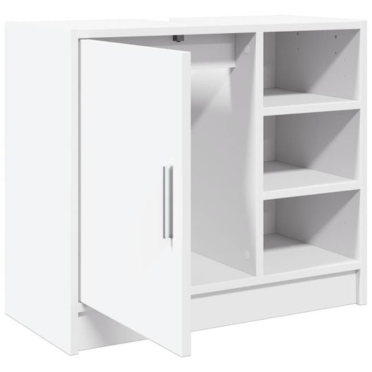vidaXL Waschtisch mit Waschbecken L63xB29xH55cm White