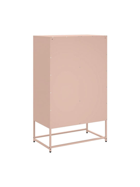 Two Door Wardrobe with 2 Drawers Pink 68x39x111.5cm